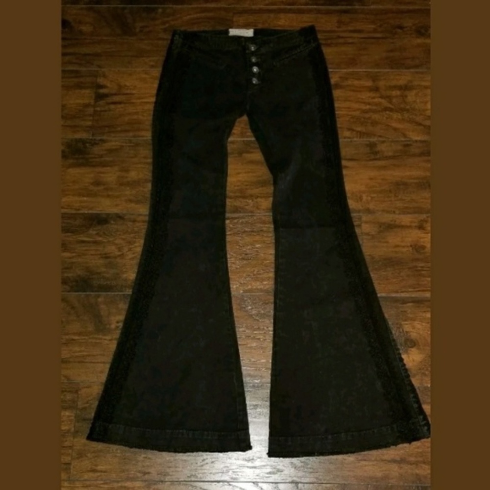 New embroidered black flare jeans!!!!